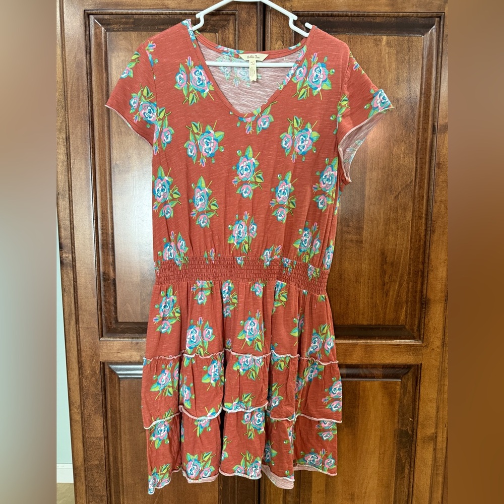 Matilda Jane Red and Blue Flutter Sleeve Sundress